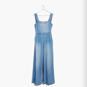 Madewell Denim Apron Bow-Back Jumpsuit
